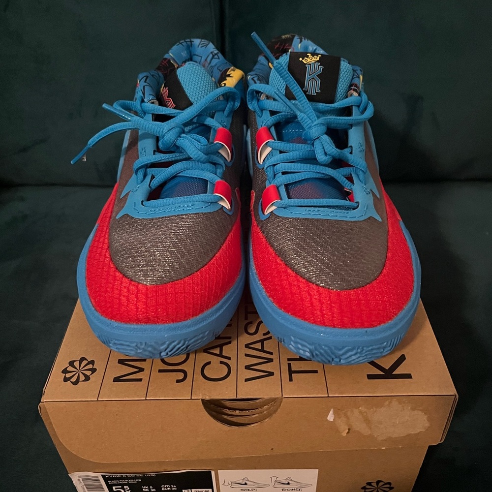Nike KYRIE Red and Blue Sneakers Vibrant Design